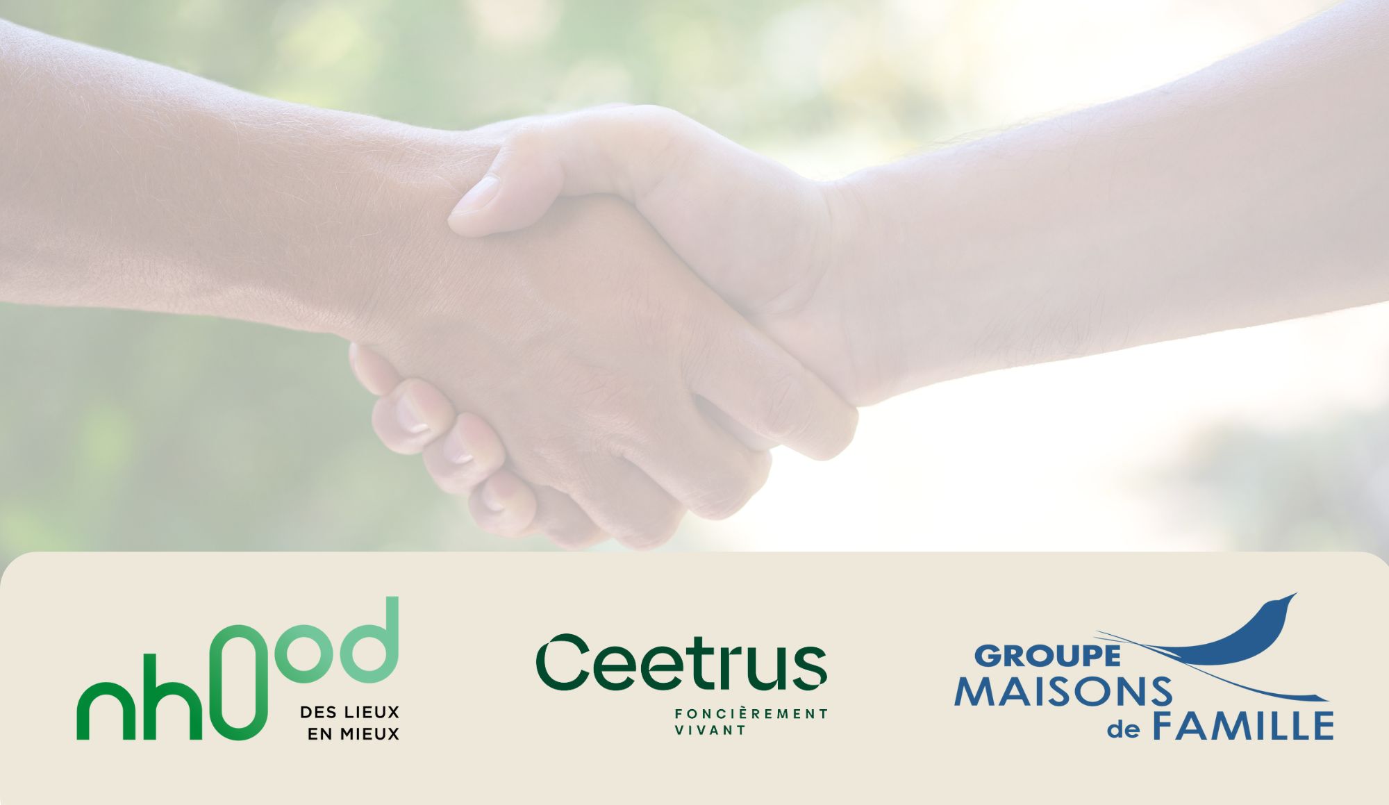 Ceetrus joins forces with Maisons de Famille Groupto work with Nhood to bring about the sustainable transformation oflocal living spaces in support of ageing well